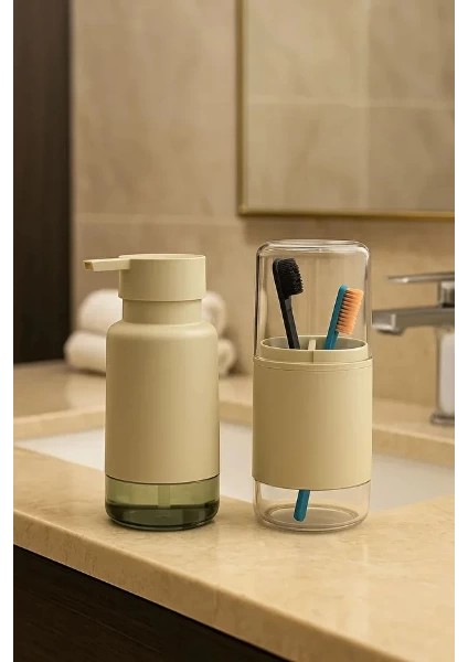2'li Sıvı Sabunluk ve Diş Fırçalık Seti modelleri
