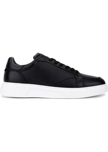 Erkek Hakiki Deri Siyah Sneakers & Spor Ayakkabı 04 3522 Erk Ayk SK24-25 Syh Fltr/byz