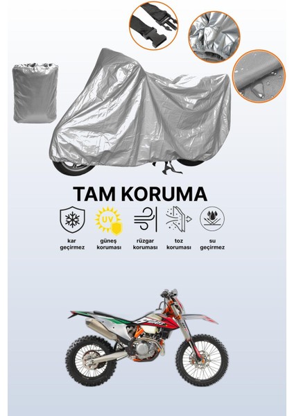 Gri Ktm 500 Exc Uyumlu Motosiklet Brandası, Koruyucu Örtü, Motor Branda