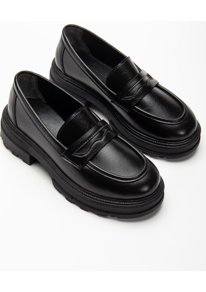 746-759 Siyah Yanki Yüksek Tabanlı Loafer Ayakkabı fırsatları