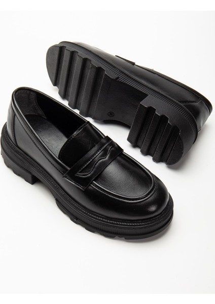 746-759 Siyah Yanki Yüksek Tabanlı Loafer Ayakkabı indirimleri