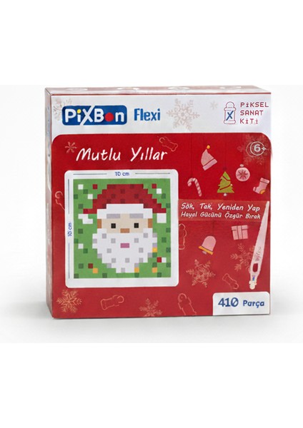 Flexi Piksel Sanat Kiti – Yılbaşı Temalı Piksel Sanatı - Mozaik - 10*10 cm - PFY1005