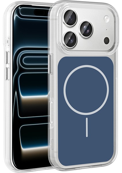 Apple iPhone 17 Pro Kılıf M-Safe Şarj Özellikli Metal Buton Tasarımlı Ikonik Sert Silikon Kapak modelleri