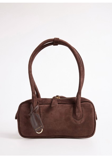 Deri Kahve Kadın Omuz Çantası Nova-Inver