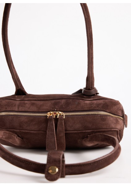 Deri Kahve Kadın Omuz Çantası Nova-Inver fırsatları