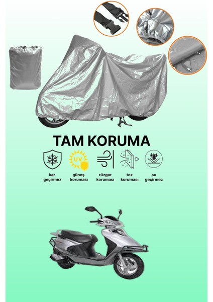 Gri Kuba Gs 125 Uyumlu Motosiklet Brandası, Koruyucu Örtü, Motor Branda