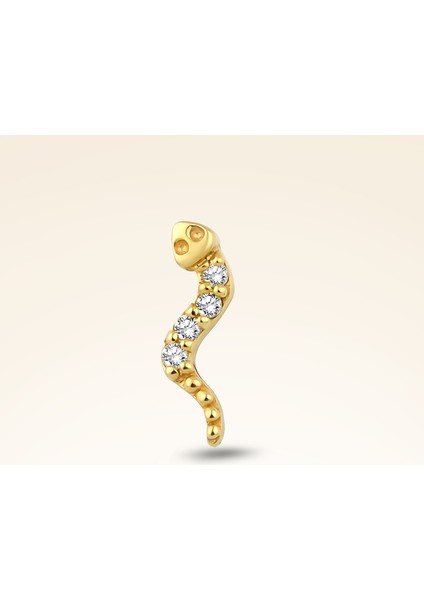 0,02 Karat Pırlanta Yılan Piercing