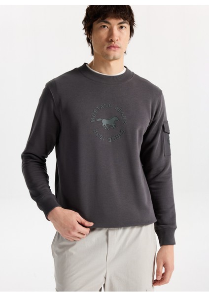 Bisiklet Yaka Antrasit Erkek Sweatshırt M5WM-SWT1501 fiyatları