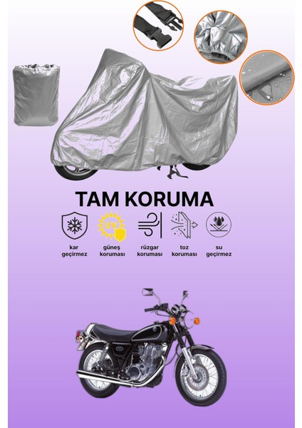 Gri Yamaha SR125 Uyumlu Motosiklet Brandası, Koruyucu Örtü, Motor Branda