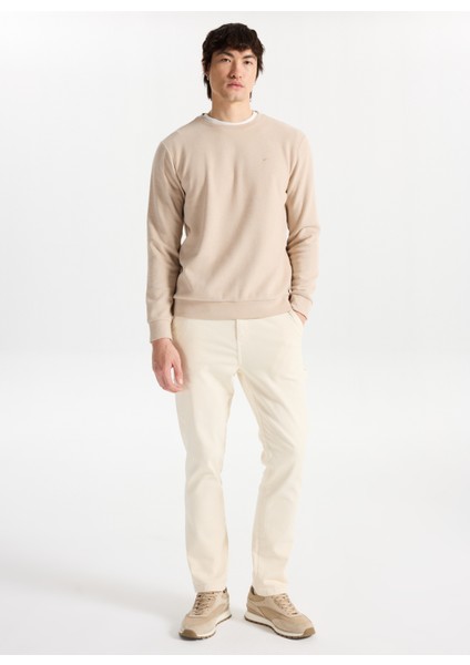Bisiklet Yaka Bej Erkek Sweatshırt M4WM-SWT-1559 fiyatları