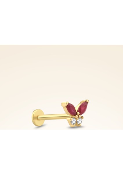 0,10 Karat Pırlantalı Yakut Piercing fiyatları