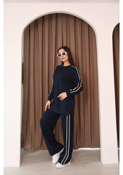 Kadın Şerit Detaylı Sweat Eşofman Ikili Takım fiyatları