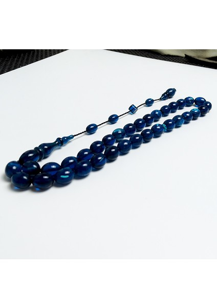 Mavi Renk Ateş Kehribarı Tesbih fiyatları