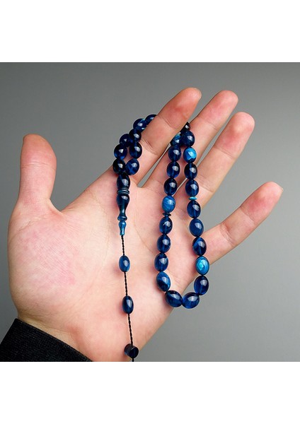 Mavi Renk Ateş Kehribarı Tesbih fırsatları