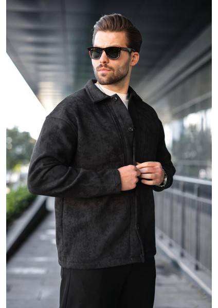 Siyah Içi Polarlı Gömlek Ceket E6767 fırsatları