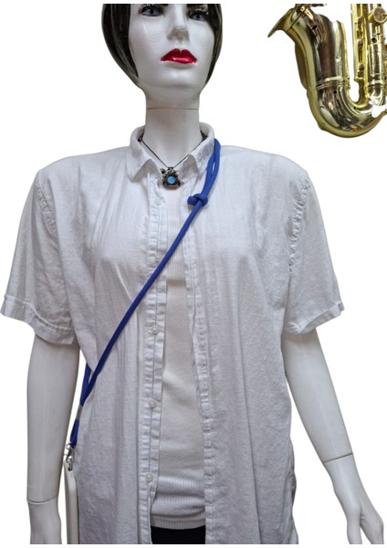 Mavi Paracord Telefon Askısı Crossbody (Ayarlanabilir) Tüm Kılıflara Uyumlu