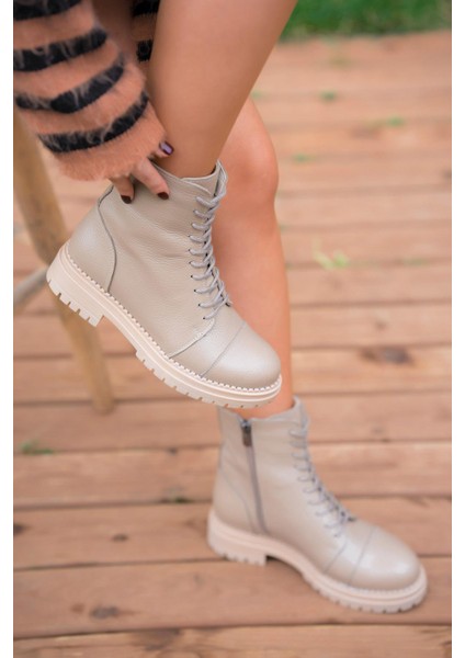 Roy Bağcıklı Kadın Hakiki Deri Postal Vizon modelleri