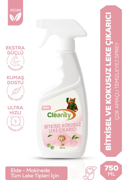 Bitkisel Kokusuz Leke Çıkarıcı - Baby 750 ml | Bebek Çamaşırı & Ev Yüzeyleri Için