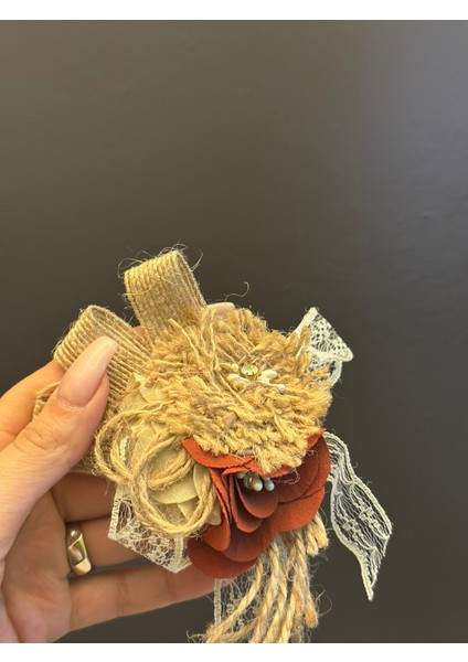 Çiçekli Tasarım Broş Yaka Iğnesi G,y,m Aksesuarı 9x6 cm indirimleri