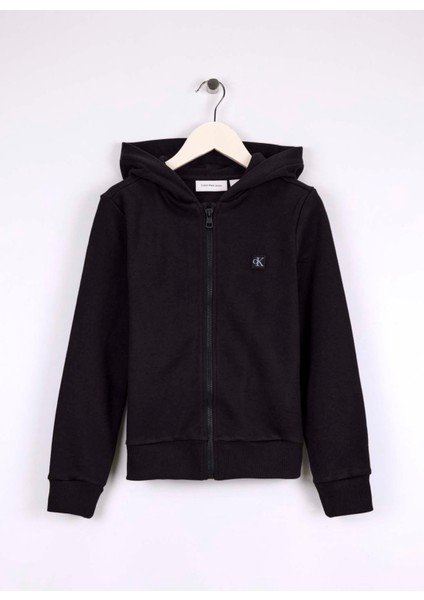 Düz Kız Çocuk Siyah Sweatshırt IU0IU00707BEH