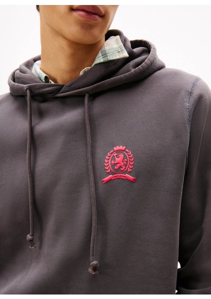 Kapüşon Yaka Siyah Erkek Sweatshırt DM0DM22085BDS Tjm Reg Washed Crest modelleri