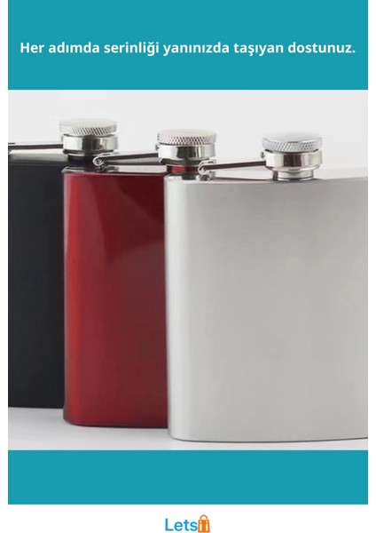 Siyah 6 Oz Paslanmaz Çelik Cep Içki Kanyak Matarası fiyatları