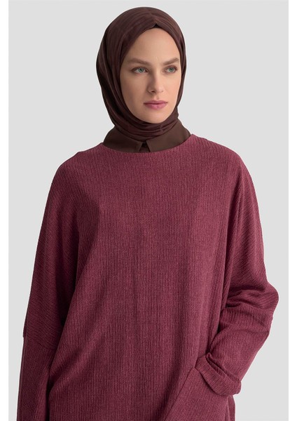 Basic Örme Tunik 25KD1118 Bordo fırsatları