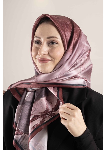 “Dijital Kristal Desenli Eşarp 95x95 – Pastel Desen-1