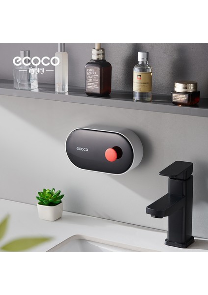 Yapışkanlı Bölmeli Kapaklı Katı Sabunluk Kendinden Boşaltmalı (1 Adet)