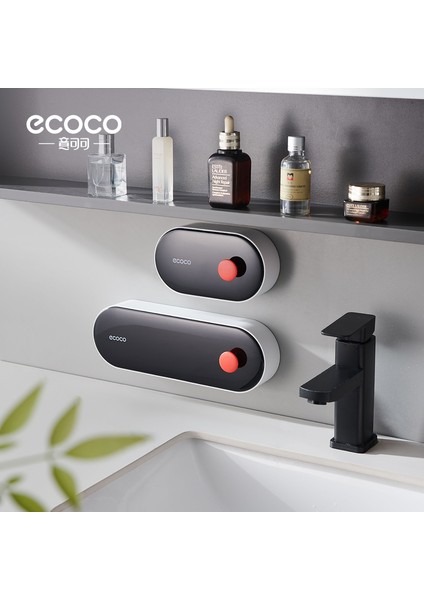 Yapışkanlı Bölmeli Kapaklı Katı Sabunluk Kendinden Boşaltmalı (1 Adet) modelleri