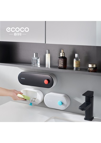 Yapışkanlı Bölmeli Kapaklı Katı Sabunluk Kendinden Boşaltmalı (1 Adet) fırsatları