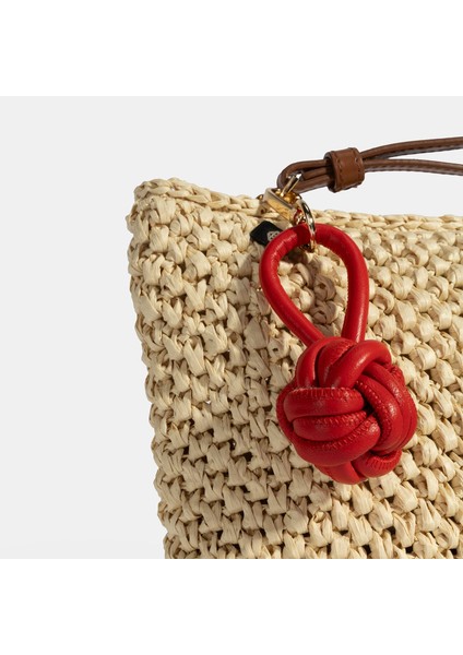 Kırmızı Düğüm Detaylı Deri Anahtarlık fiyatları