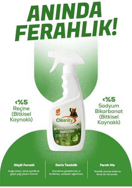 Bitkisel Çok Amaçlı Temizleyici 750 ml | Leke Çıkarıcı, Yağ Sökücü, Yüzey Temizleyici modelleri