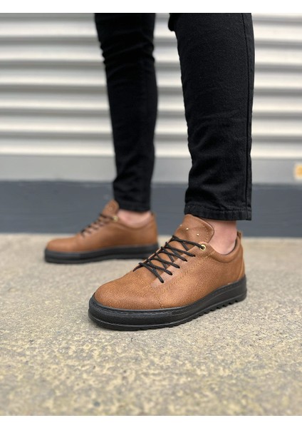 JY152 Cool Bağcıklı Cilt Erkek Günlük Spor Klasik Ayakkabı Cst - Taba fiyatları