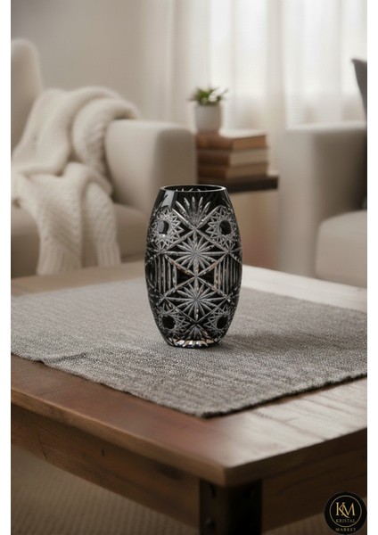 El Yapımı Kristal Avangart Vizyon 999 Lüks Dekoratif Vazo