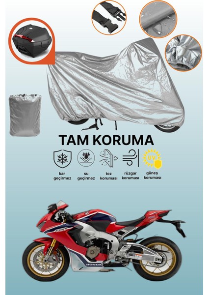 Gri Arka Çanta Uyumlu Honda Cbr 1000 Rr Sp Uyumlu Motor Brandası, Koruyucu Örtü