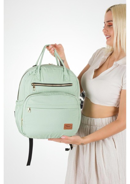 Arya Bondit Hafif Kumaş Anne Bebek Bakım Çantası Termoslu Biberon Cepleri Puset Askılı indirimleri