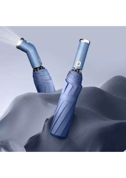 Mavi El Fenerli Şemsiye