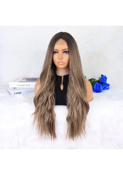 Kahverengi Kumral Ombreli Balköpüğü Işıltılı Tül Peruk fırsatları