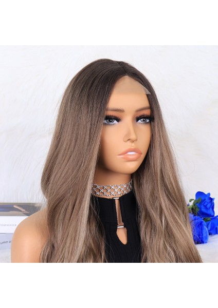 Kahverengi Kumral Ombreli Balköpüğü Işıltılı Tül Peruk indirimleri