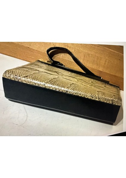 1960' Lar Yılan Derisi Çanta - 33 cm x 19 cm