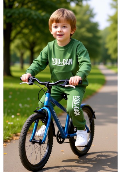 Motivasyon Odaklı Erkek Çocuk Örme Takım Sweatshirt ve Eşofman Altı Kaliteli Şık Rahat fırsatları