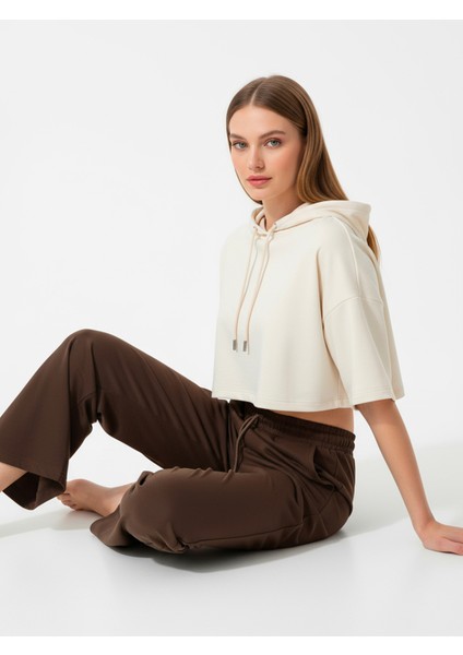 Düz Paça Eşofman Altı Kremit 3011 modelleri