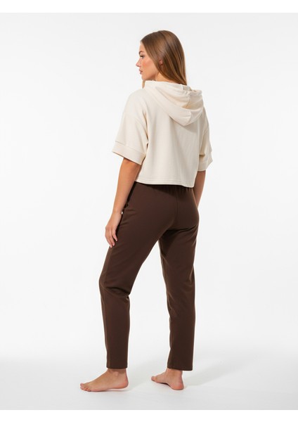 Düz Paça Eşofman Altı Kremit 3011 fırsatları