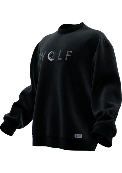 Wolf Yazılı Rahat Kalıp Unisex Sweatshirt fiyatları