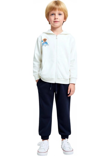 Erkek Çocuk Fermuarlı Kapüşonlu Üst ve Eşofman Altı Takımı Kaliteli Şık Rahat fırsatları