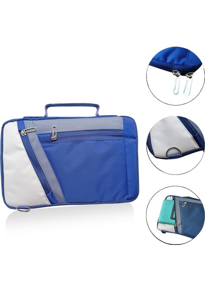 Samsung Galaxy Tab S10 Lite Için Omuz Askılı El Tutacaklı Universal Sleeve Taşıma Çantası AL4346 Lacivert Krem Gri indirimleri