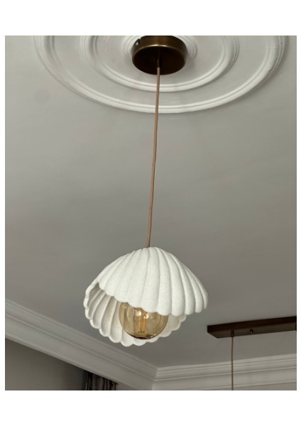 Inci Beton Görünümlü Iskandinav &bohem Tarz Tekli Sarkıt Avize–profesyonel Tasarım,gün Işığı Ampul Içerir