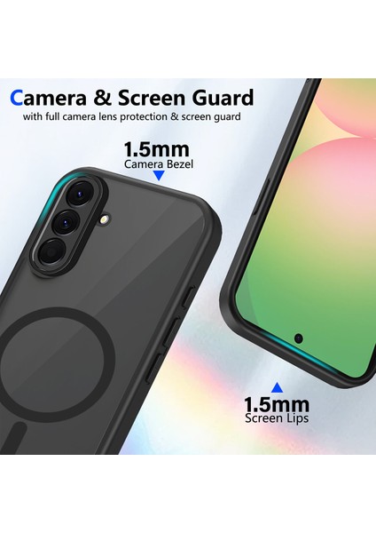 Samsung Galaxy A36 Kılıf, Manyetik Yarı Saydam Mat Darbeye Dayanıklı ve Parmak Izi Önleyici Koruyucu Kılıf-Siyah (Yurt Dışından) fiyatları