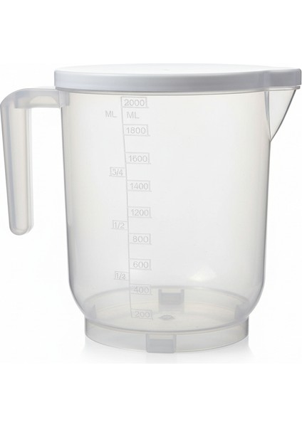 Pratik Mutfak Ölçü Kabı - 2 Litre Dereceli Şeffaf Hazne Bpa Free fiyatları